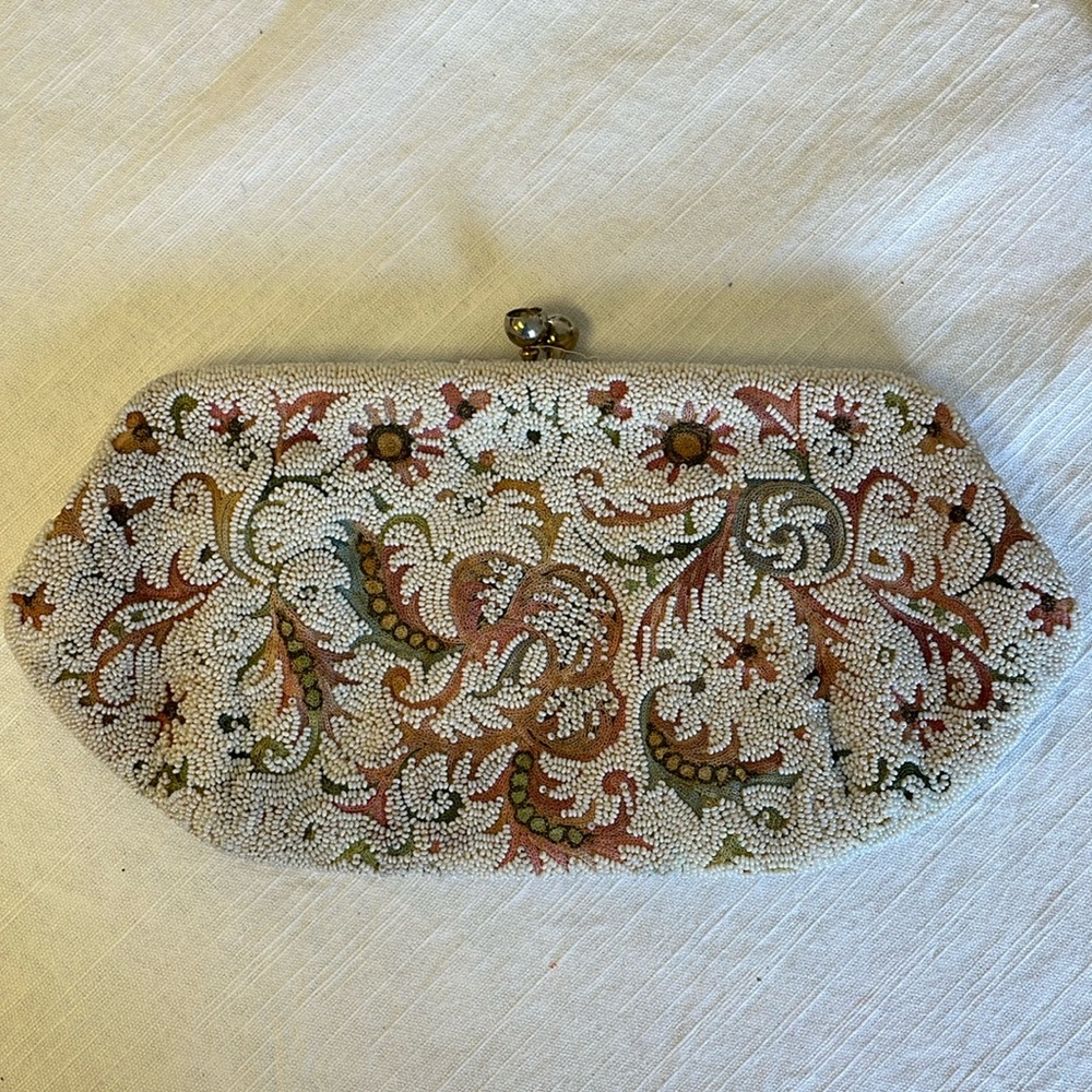 Vintage Beaded Clutch Handbag by Josef  in France
